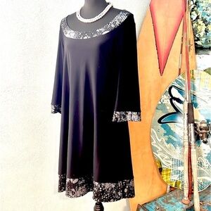 🖤Carina,Egyptian Designed,SLIMMING Gorgeous Lux Poly/Spandex Blended Dress, XL